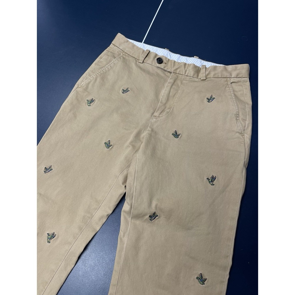 Brooks Brothers Milano Fit Khaki Chino Pants 30x30 Embroidered Ducks Preppy